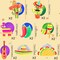 32Pcs Mexican Fiesta Hanging Streamers Swirl Decorations - Taco Twosday Birthday, Cinco De Mayo Party Supplies - Taco Party Ceiling Hanging Decorations for Boys & Girls Showers
